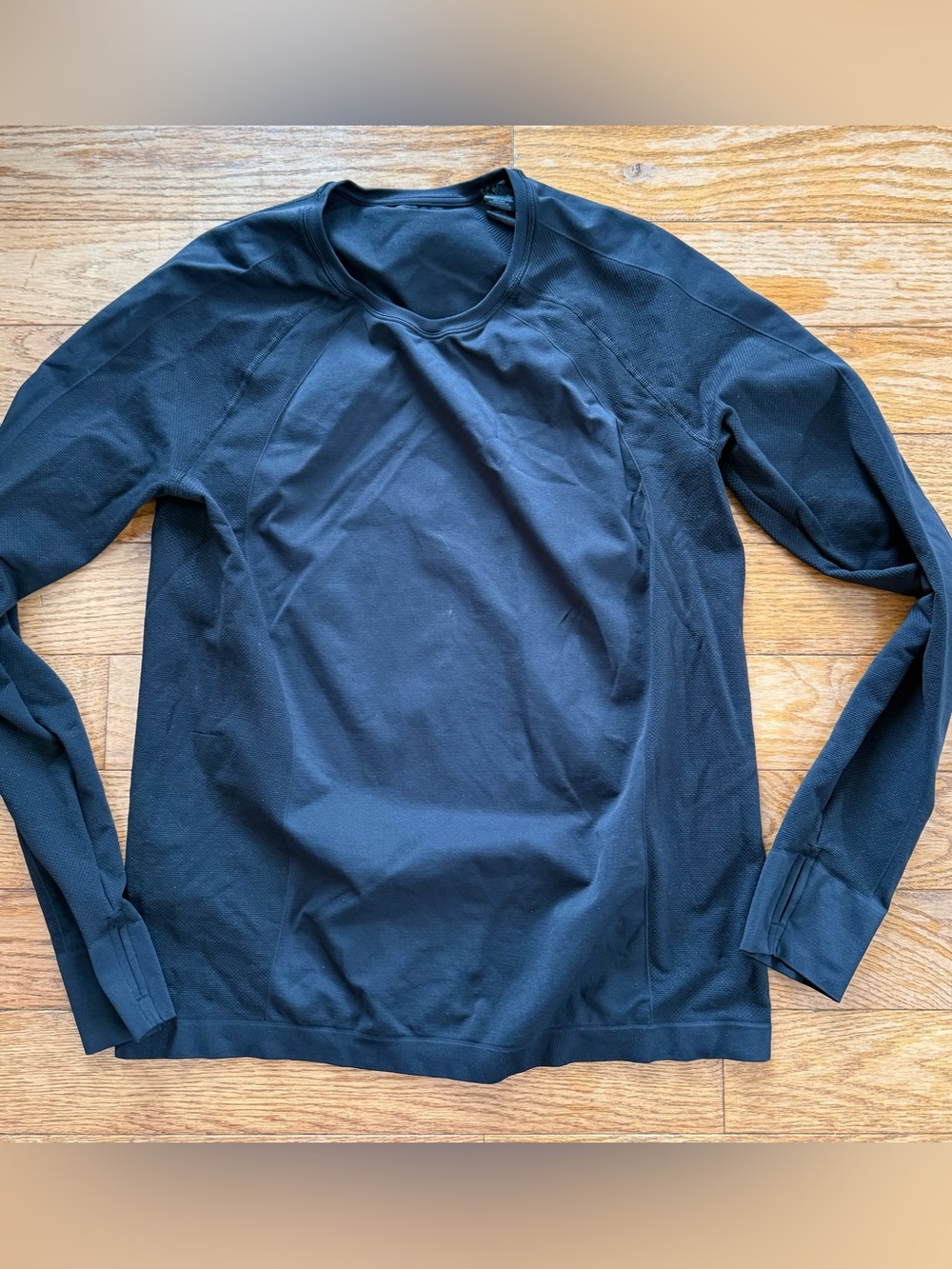 Sz 14 Sweaty Betty Athlete Seamless Workout Long Sleeve Black Top